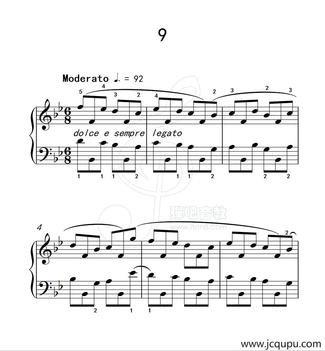 练习曲 9（克拉莫钢琴练习曲60首）简谱