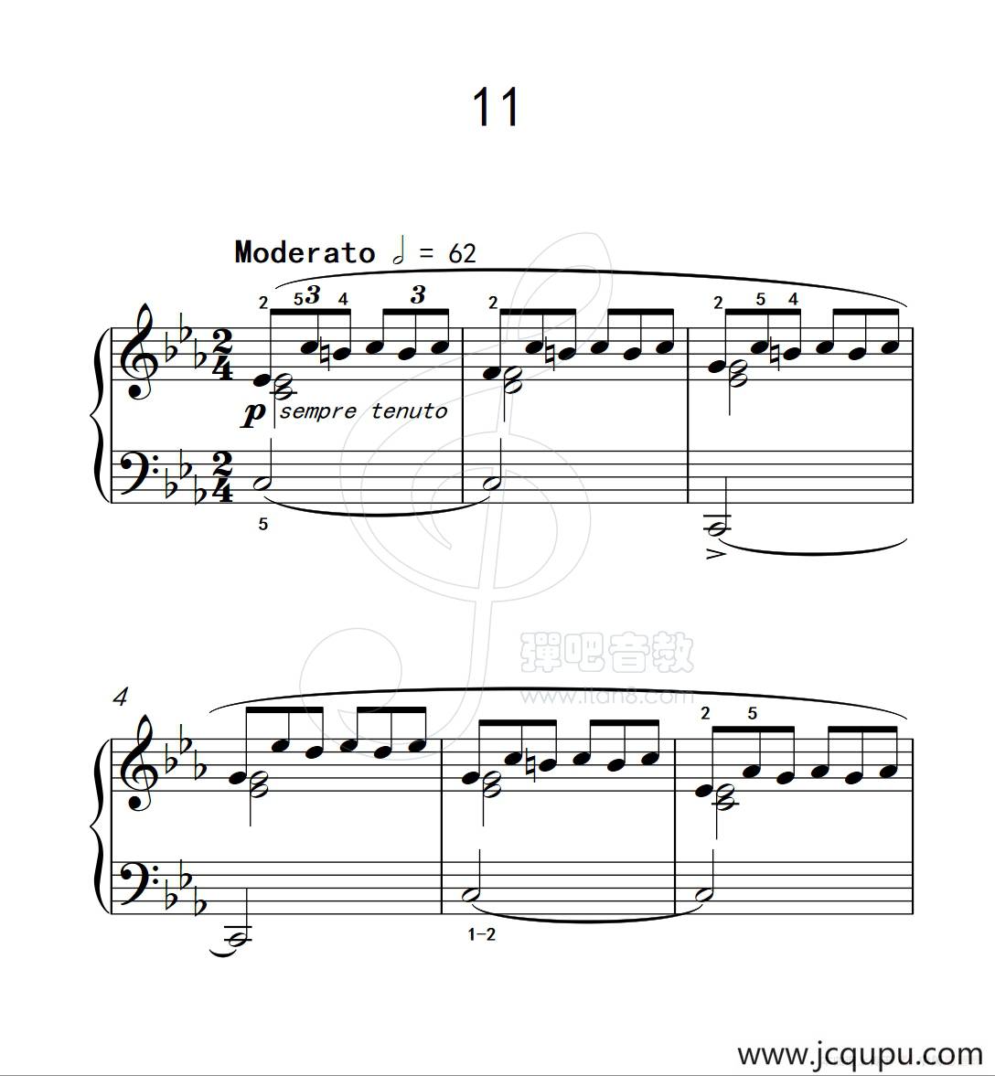练习曲 11（克拉莫钢琴练习曲60首）简谱