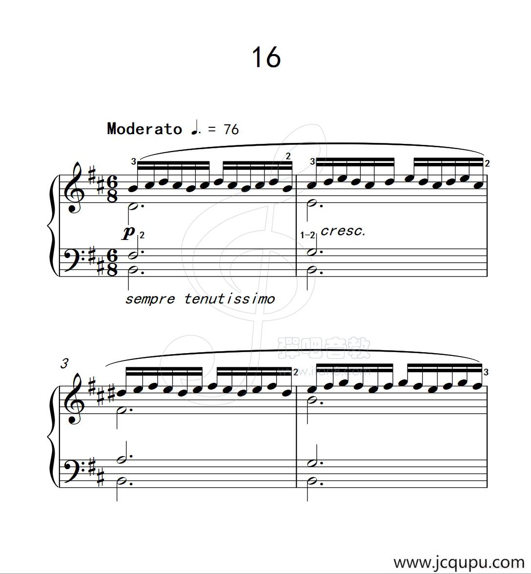 练习曲 16（克拉莫钢琴练习曲60首）简谱
