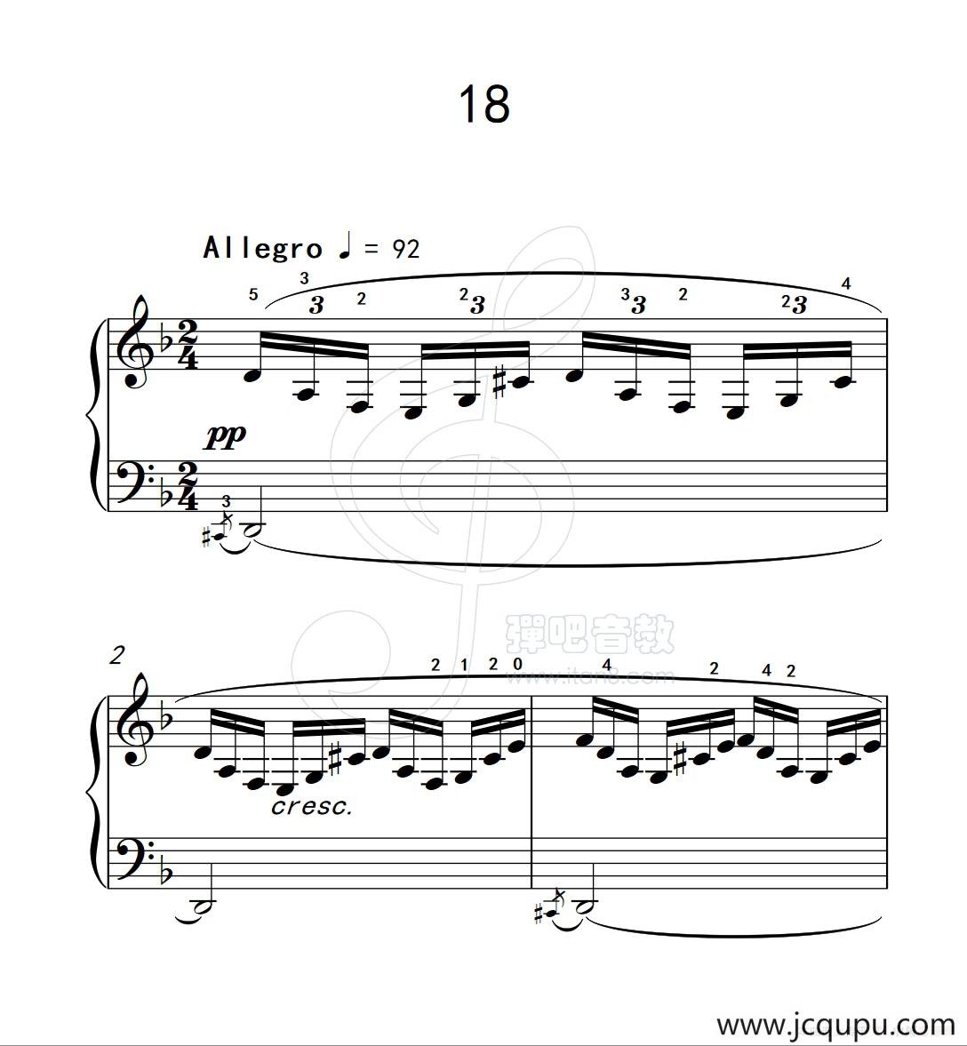 练习曲 18（克拉莫钢琴练习曲60首）简谱