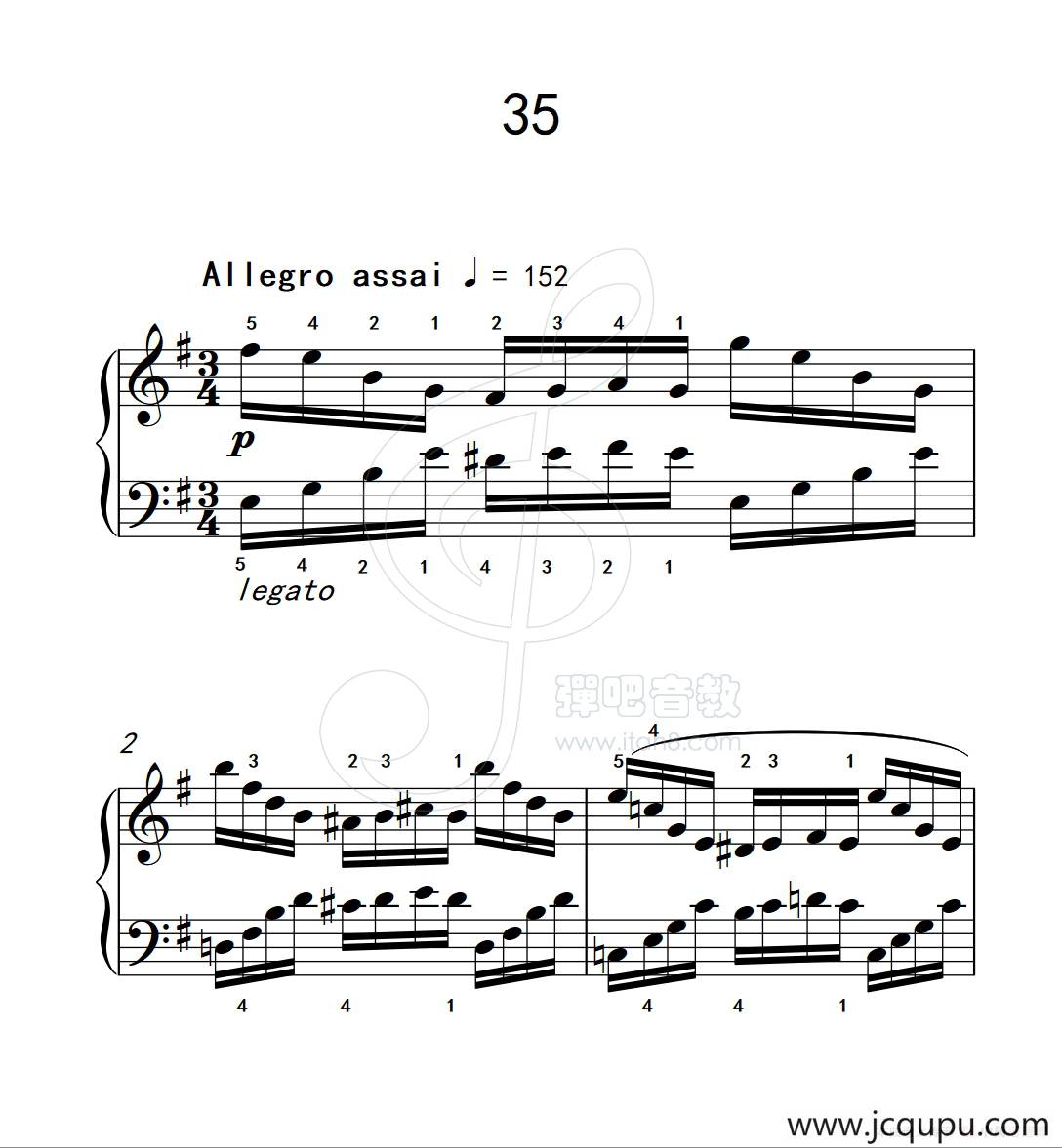 练习曲 35（克拉莫钢琴练习曲60首）简谱