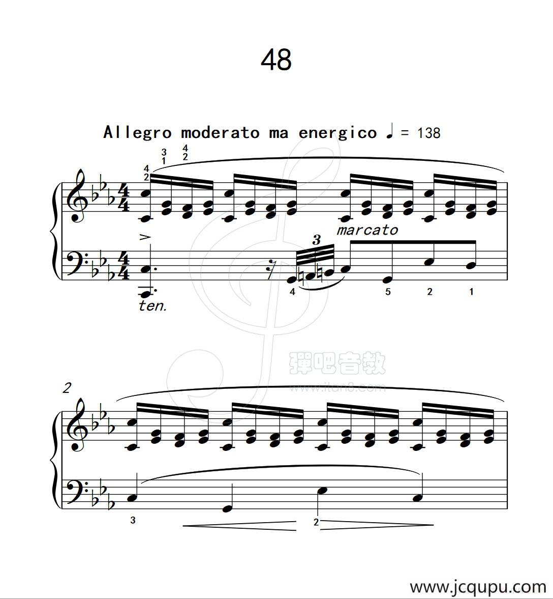 练习曲 48（克拉莫钢琴练习曲60首）简谱