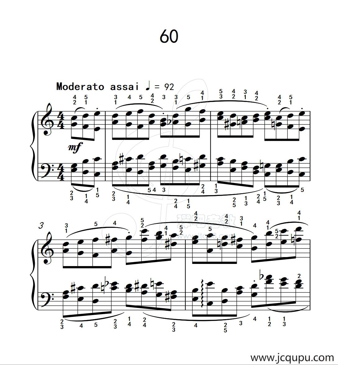 练习曲 60（克拉莫钢琴练习曲60首）简谱