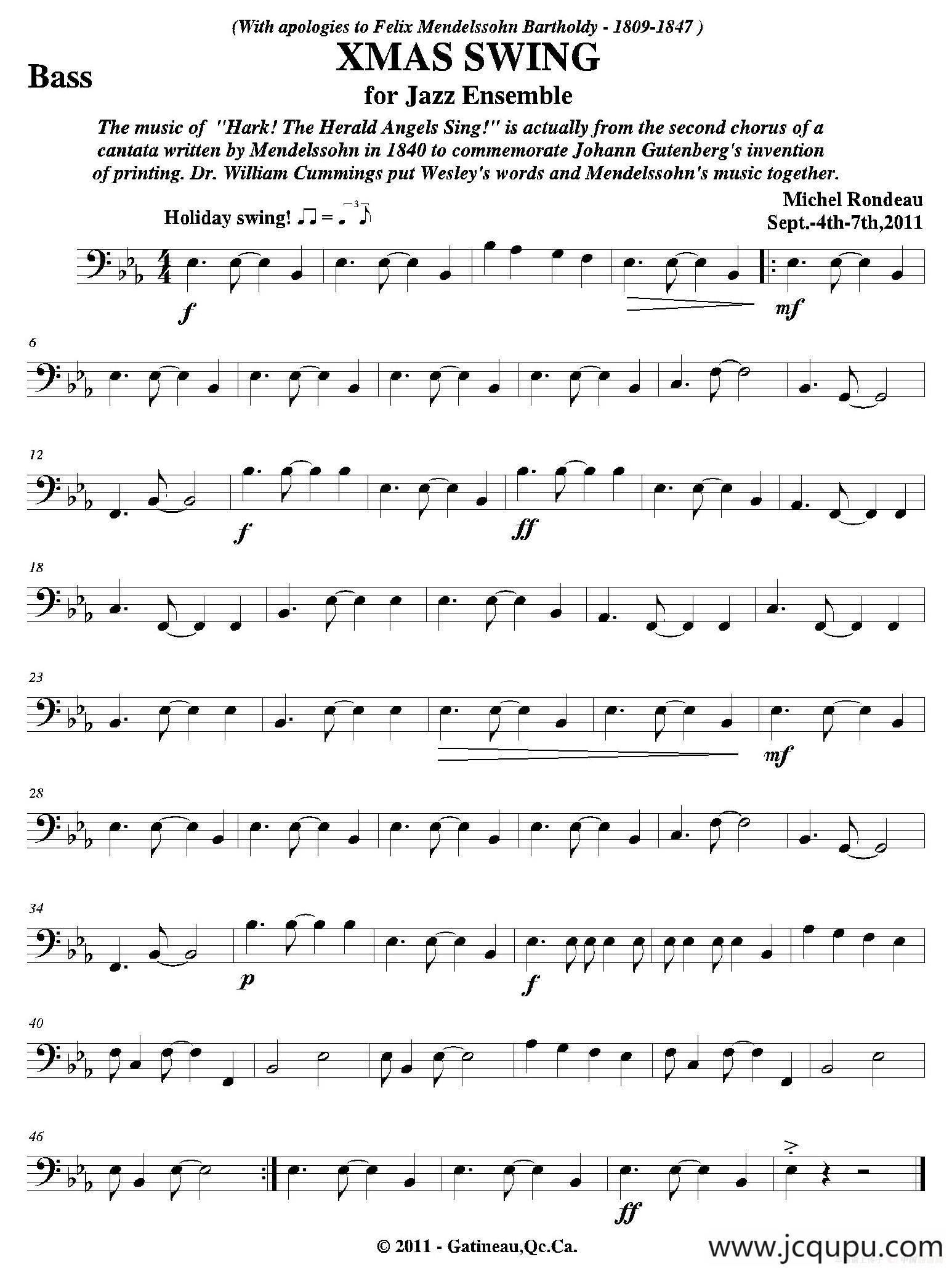 XMAS SWING（贝司分谱）简谱