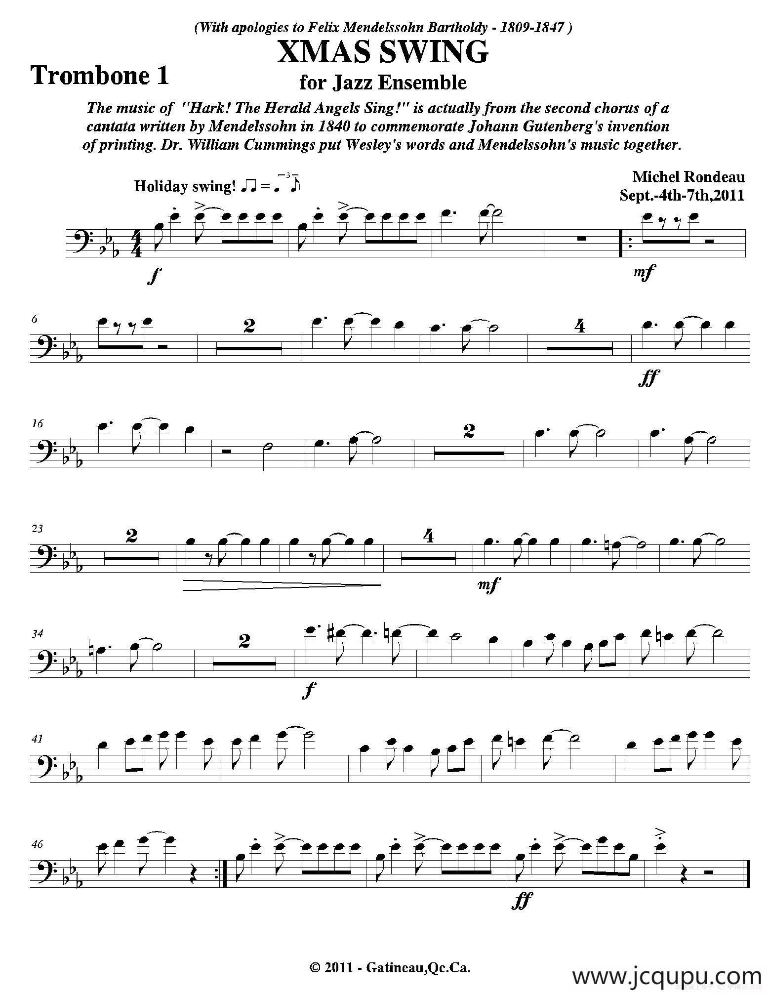 XMAS SWING（第一长号分谱）简谱