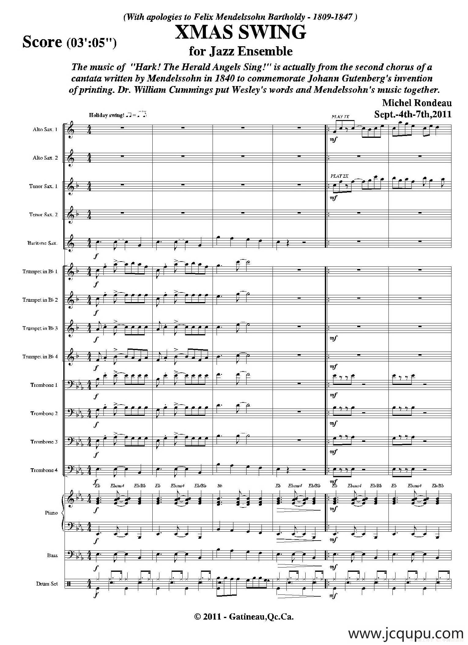 XMAS SWING（总谱）简谱