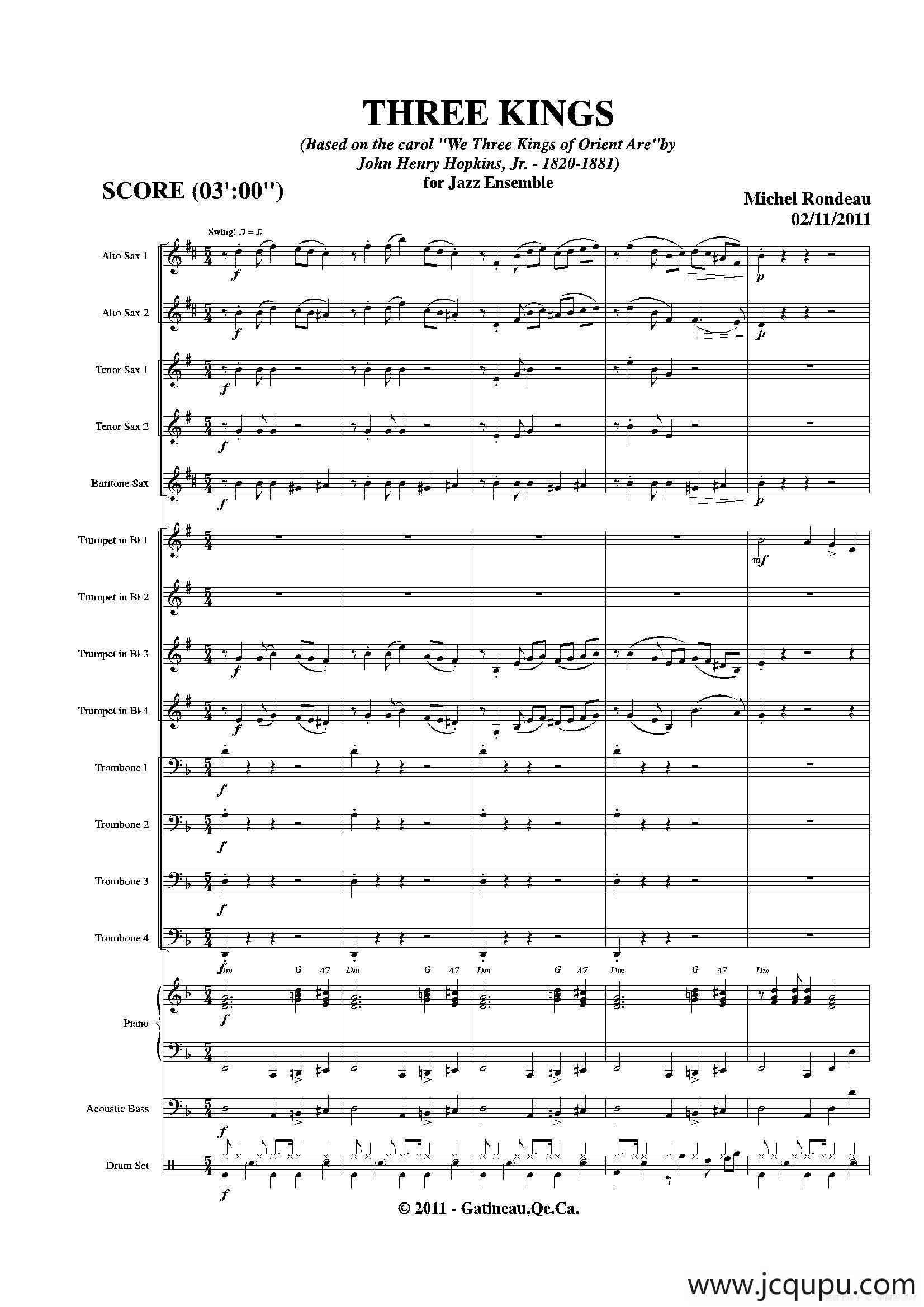 THREE KINGS（总谱）简谱