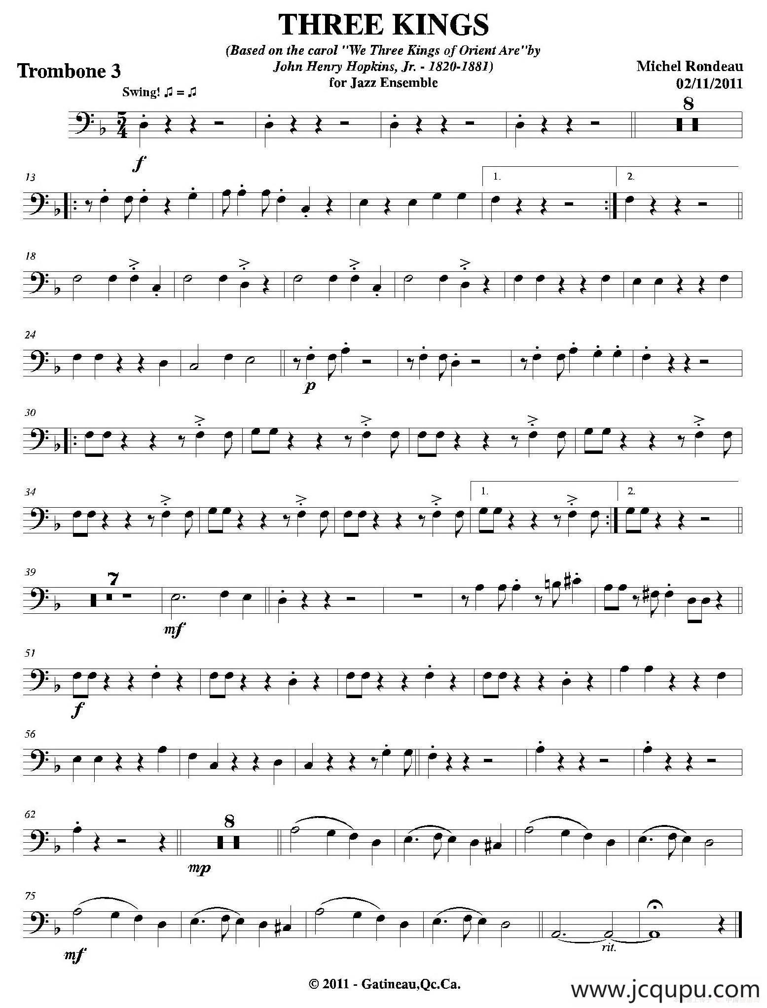 THREE KINGS（第三长号分谱）简谱