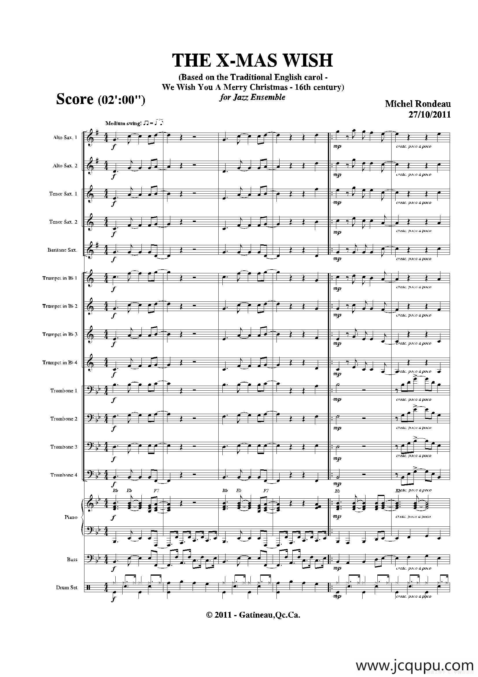 THE X-MAS WISH（总谱）简谱