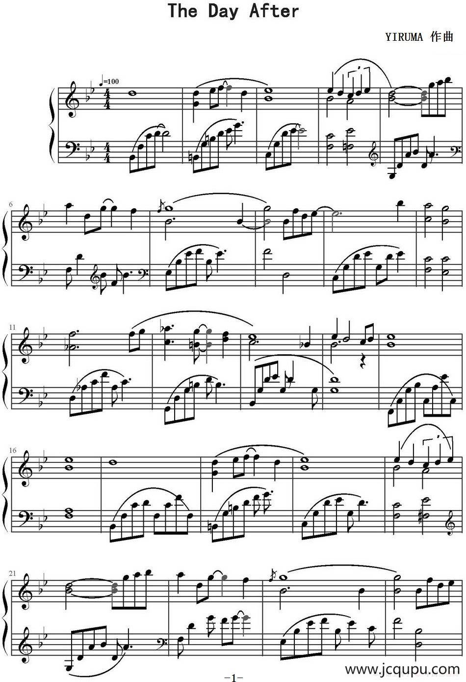 The day after简谱