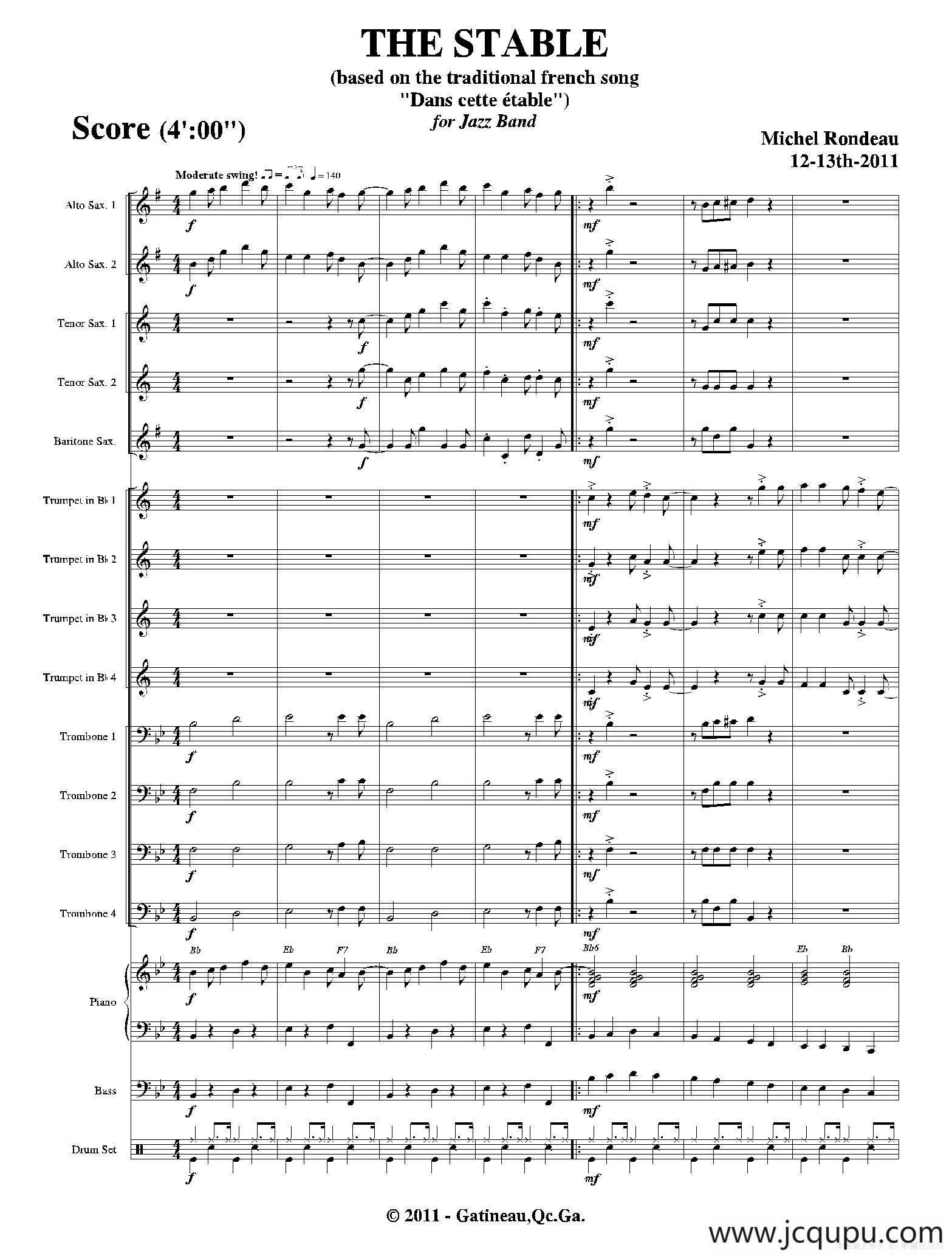 THE STABLE（总谱）简谱