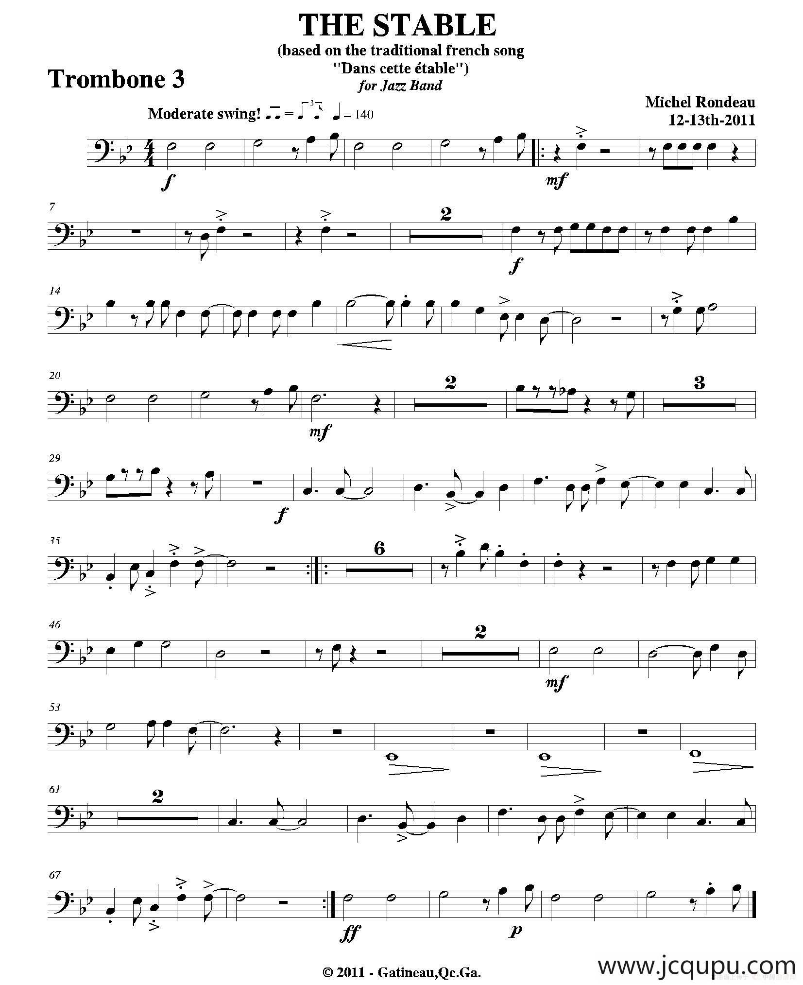 THE STABLE（第三长号分谱）简谱