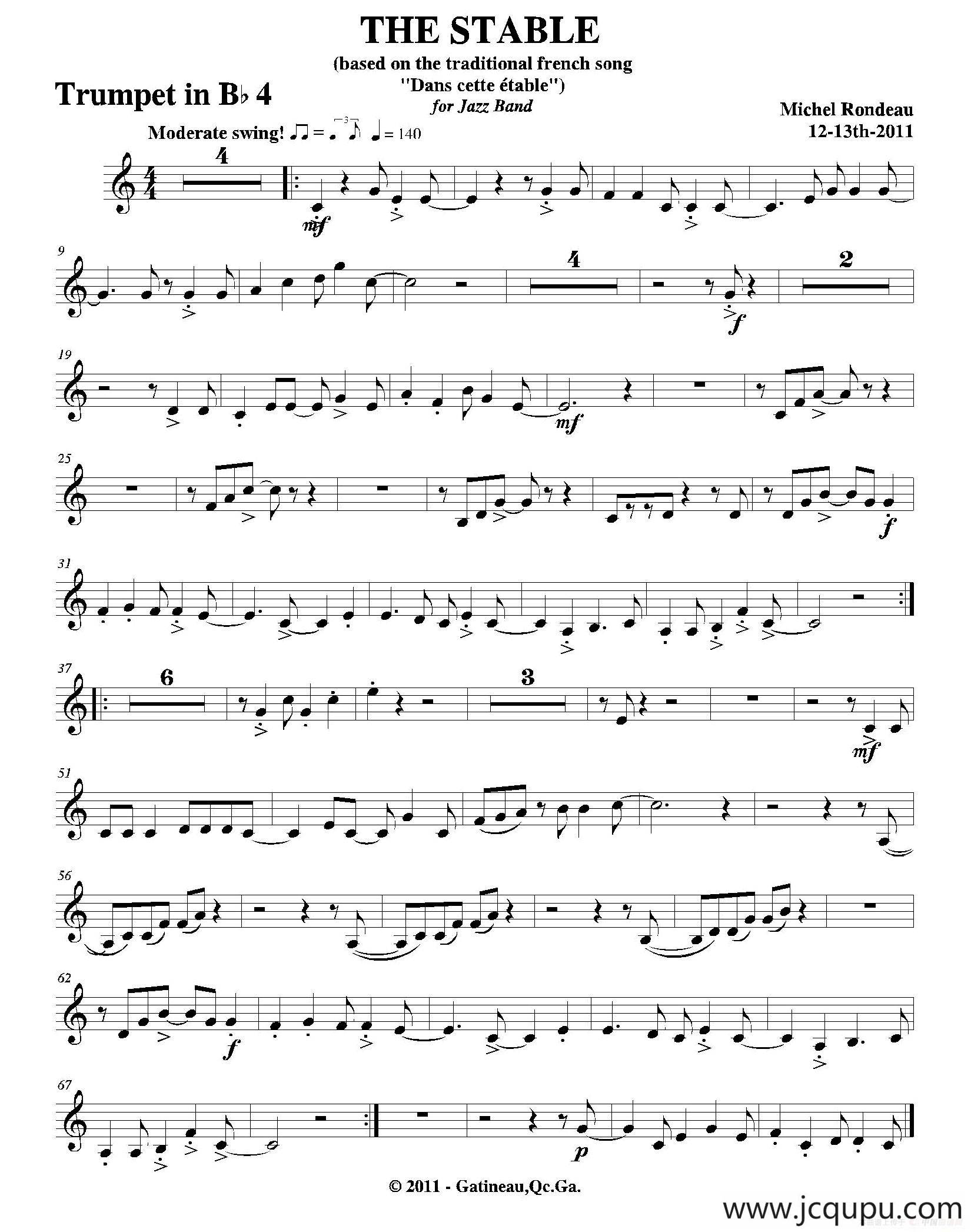 THE STABLE（第四降B小号分谱）简谱