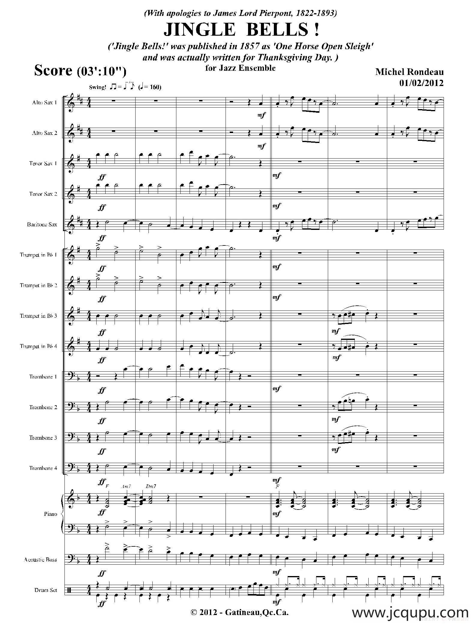 JINGLE BELLS！（总谱）简谱