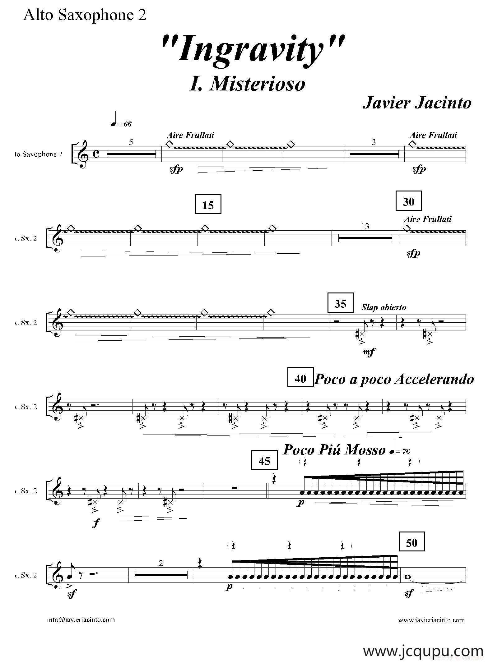 Ingravity（第一乐章）（第二中音萨克斯分谱）简谱