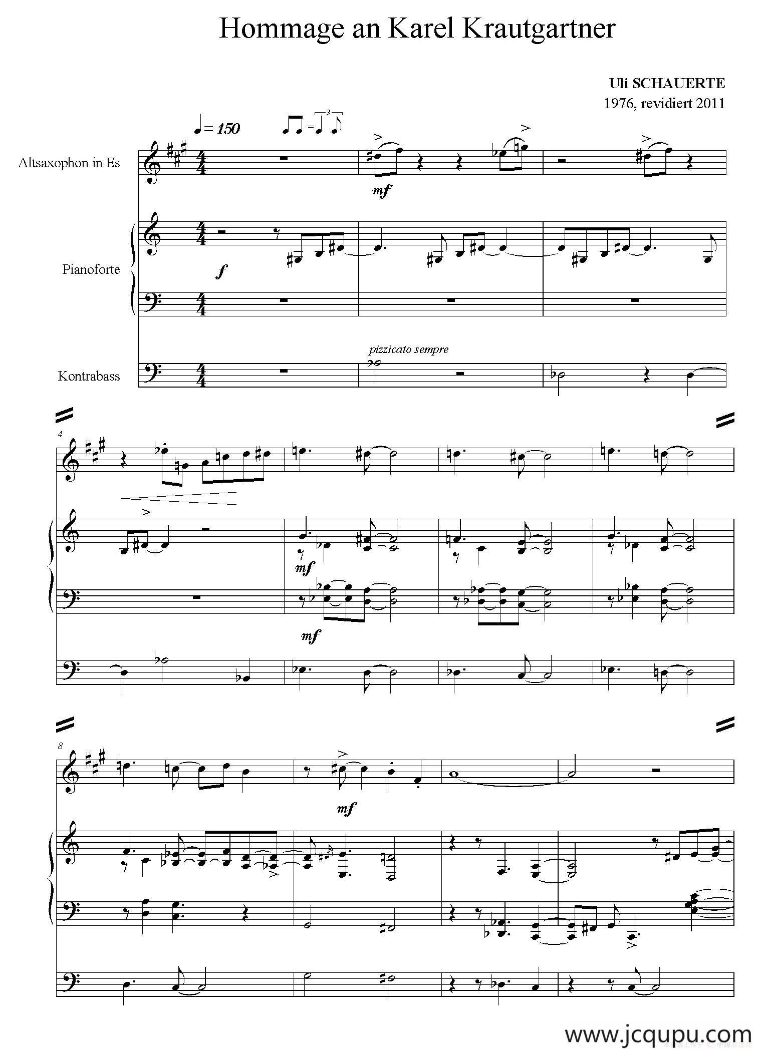 ommage an KarHel Krautgartner（三重奏总谱）简谱