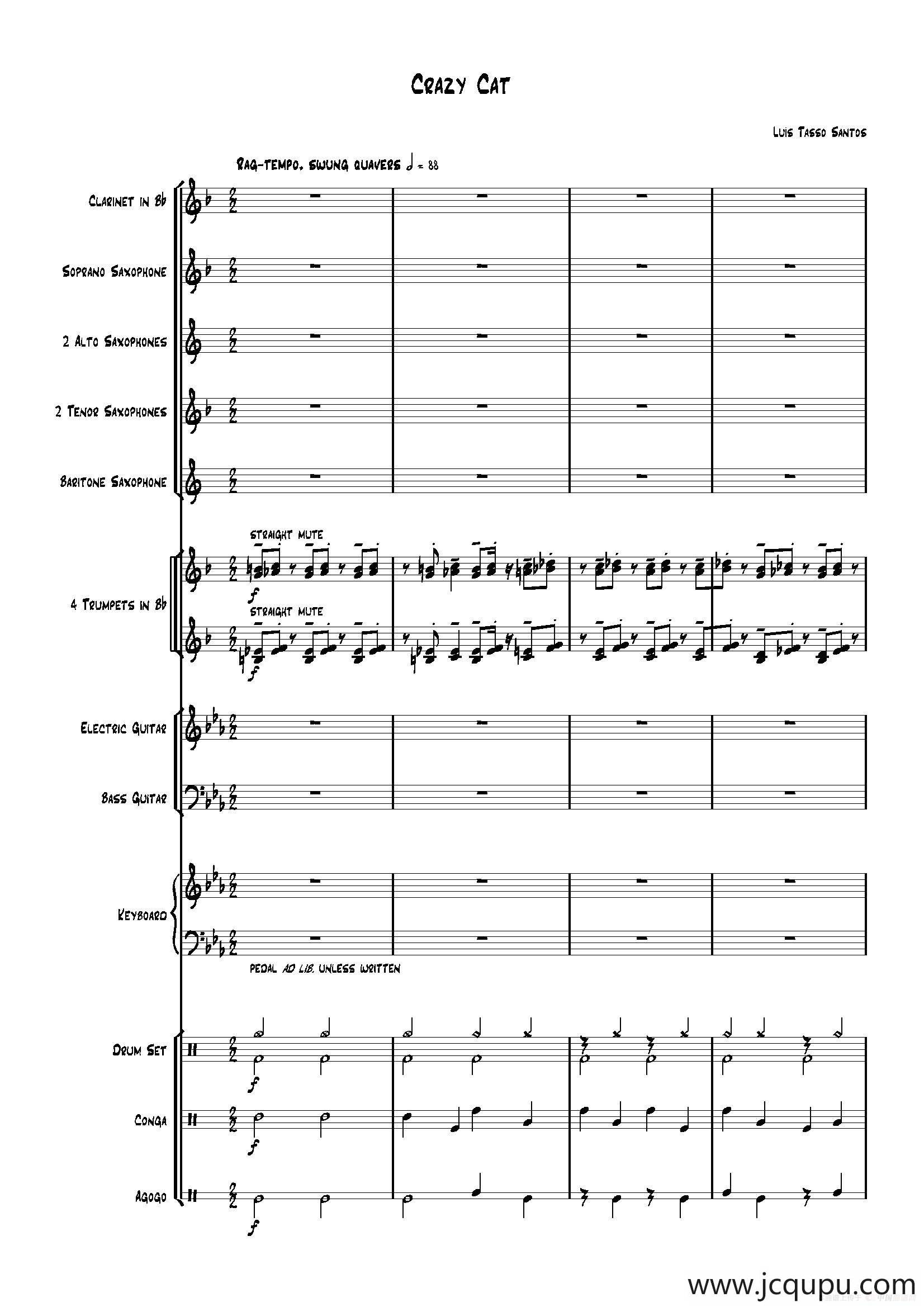 Crazy Cat（总谱）简谱
