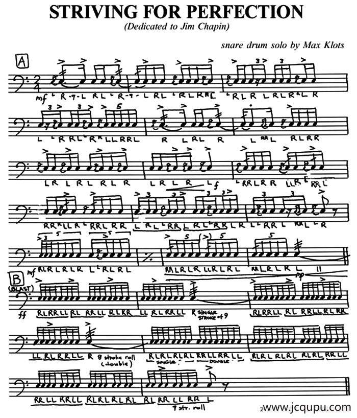 超正规军鼓独奏练习（3）简谱