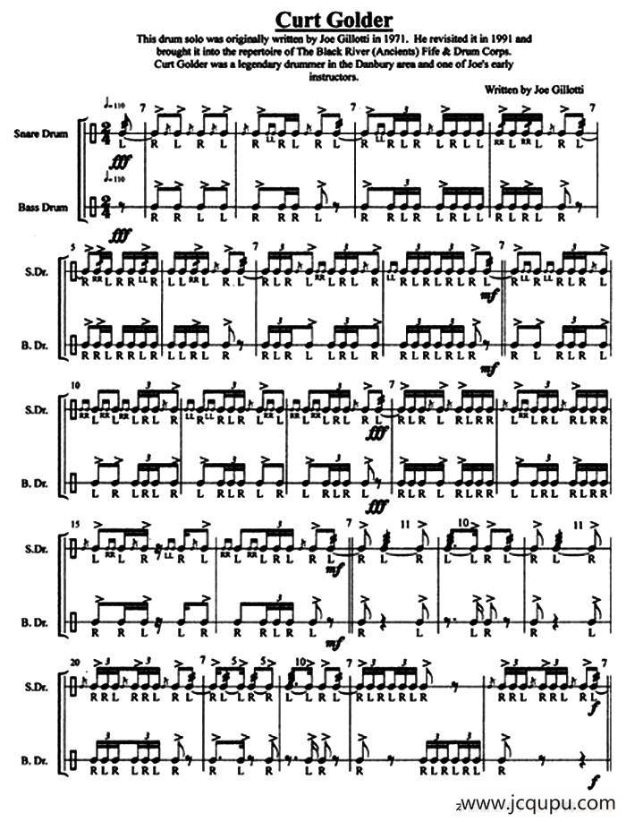 超正规军鼓独奏练习（4）简谱