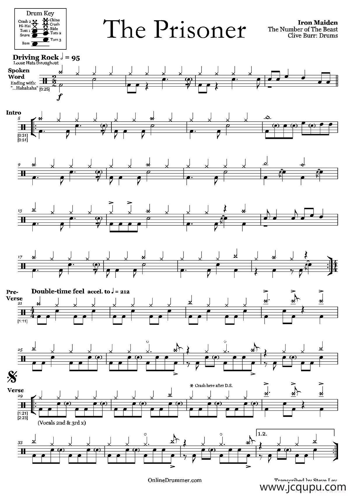 The Prisone（鼓谱）简谱