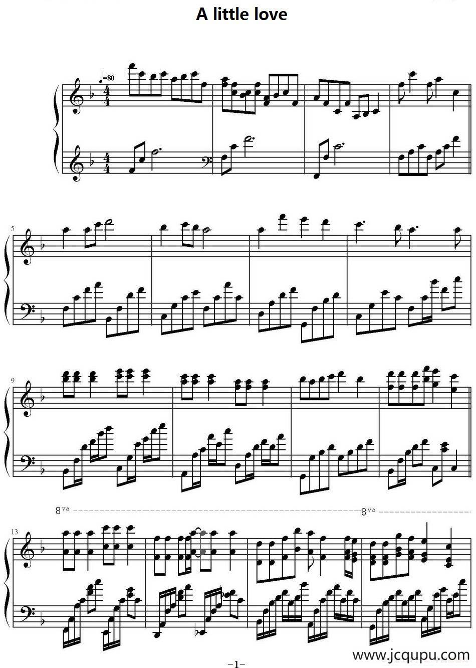 A little love简谱