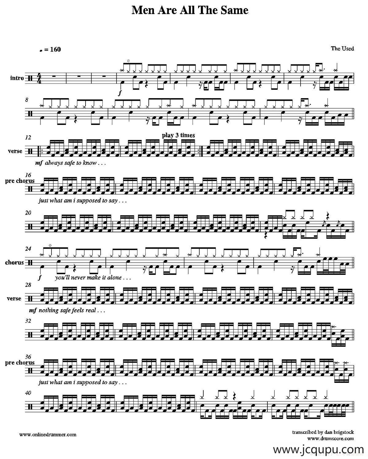 Men Are All The Same简谱