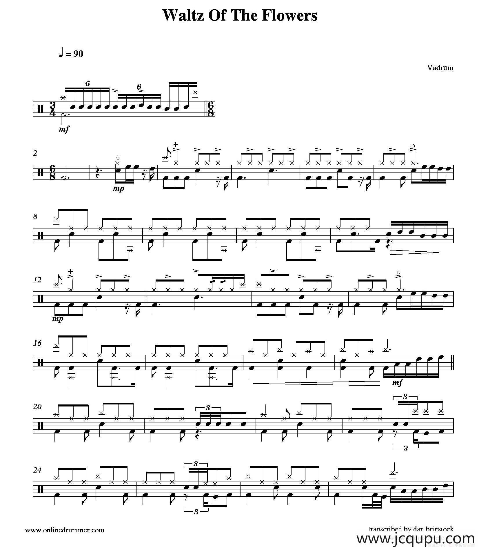 Waltz Of The Flowers.pdf（鼓谱）简谱