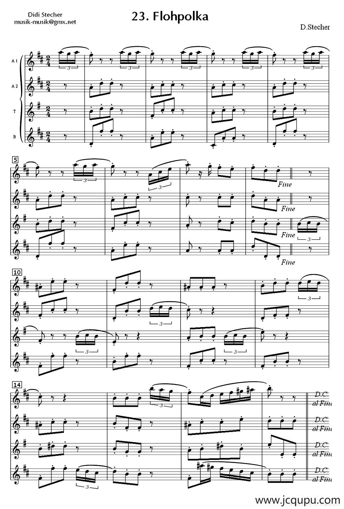 Flohpolka（四重奏）简谱