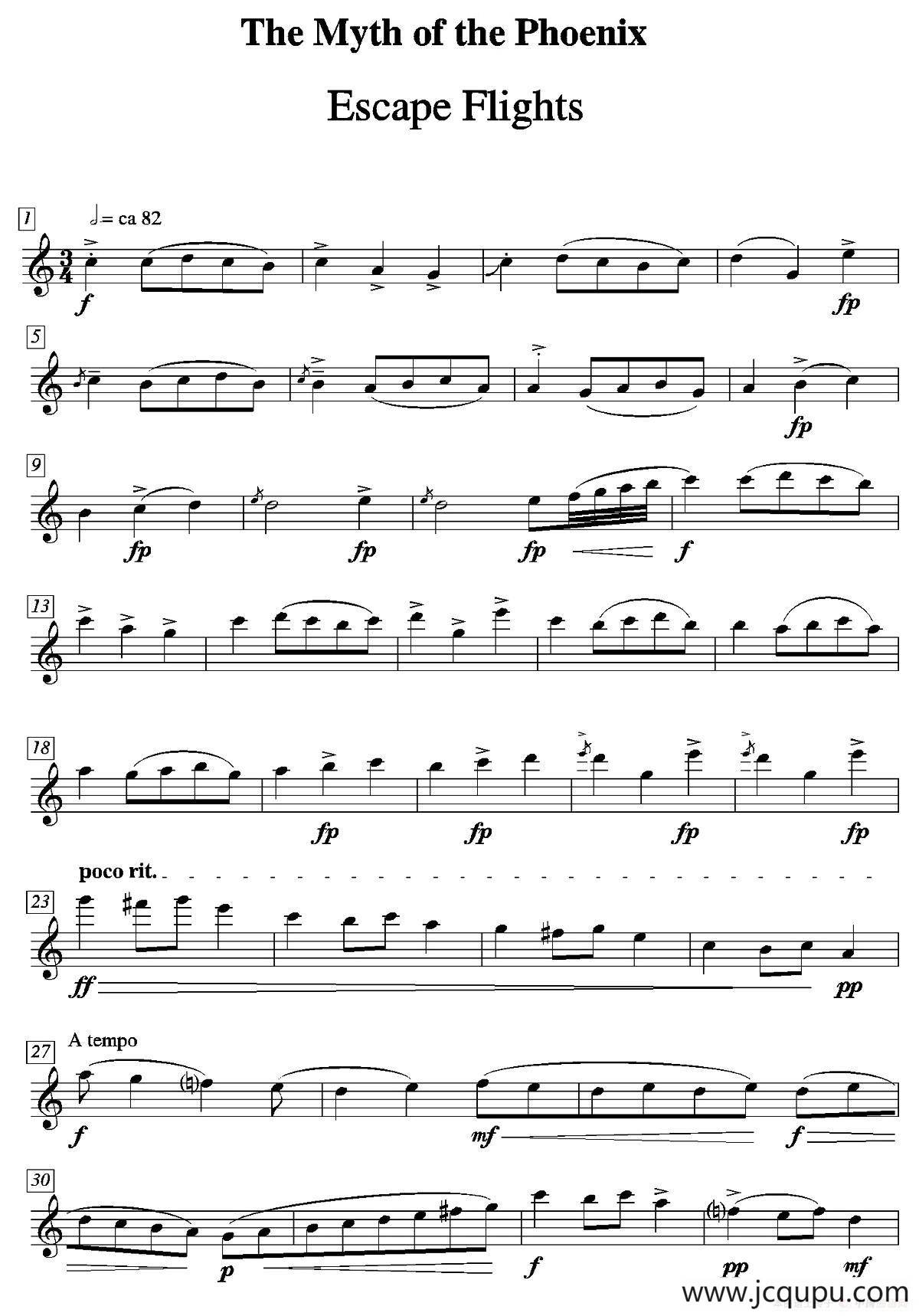 Escape Flights简谱