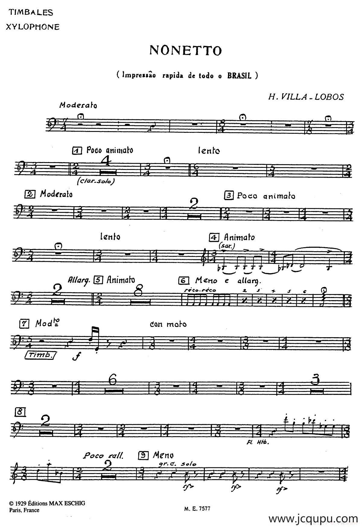 Nonetto（木琴分谱）简谱