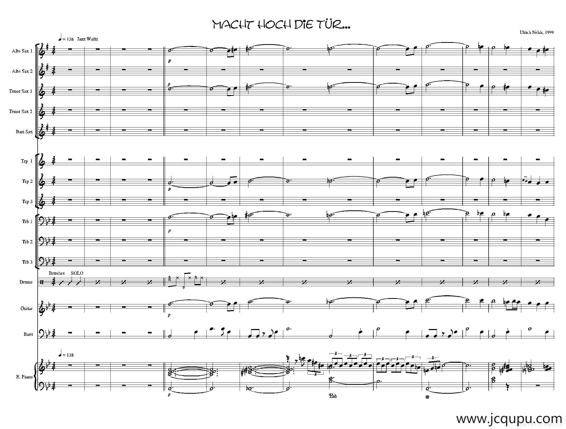 Macht Hoch Die Tru…（管乐团总谱）简谱