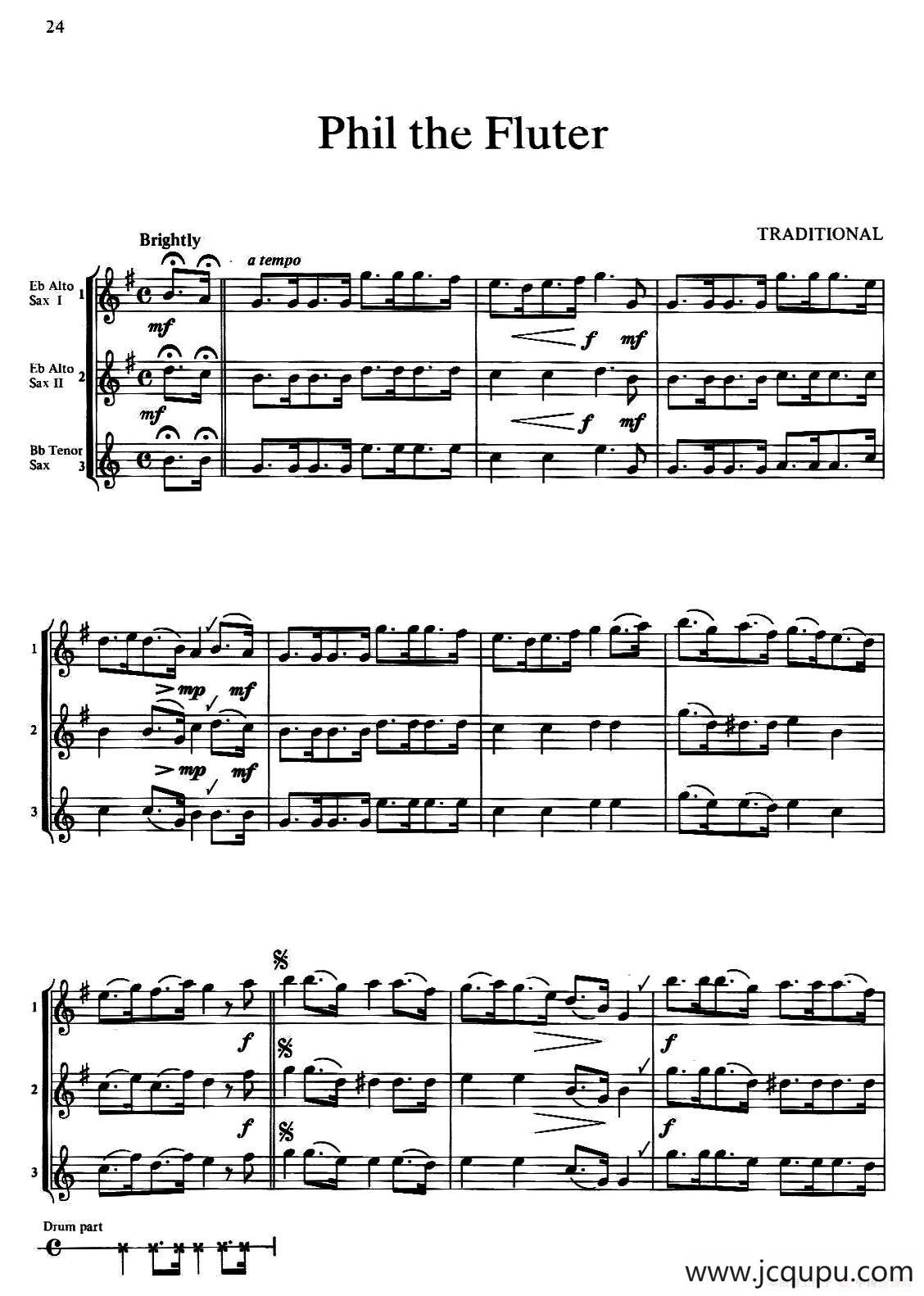 Phil the Flute（三重奏）简谱