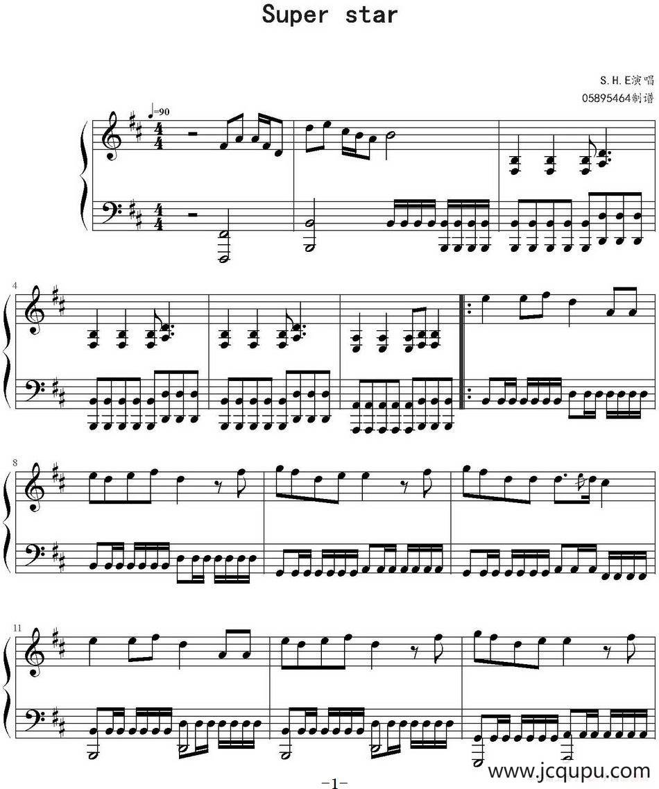 Super Star简谱