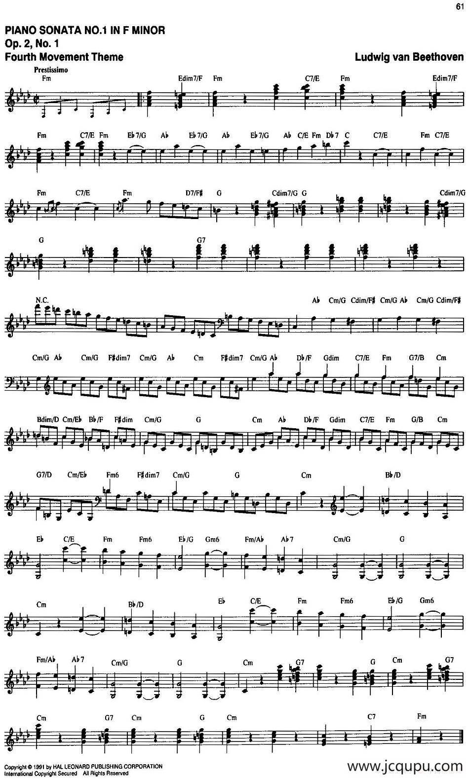 The Real Little Classical Fake Book（P61-80）简谱