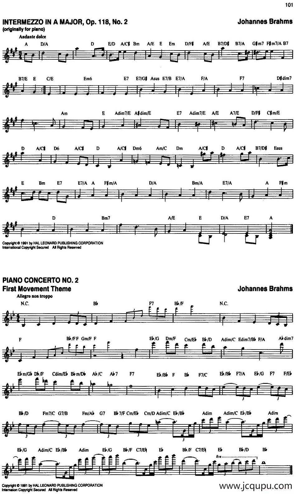 The Real Little Classical Fake Book（P101-120）简谱