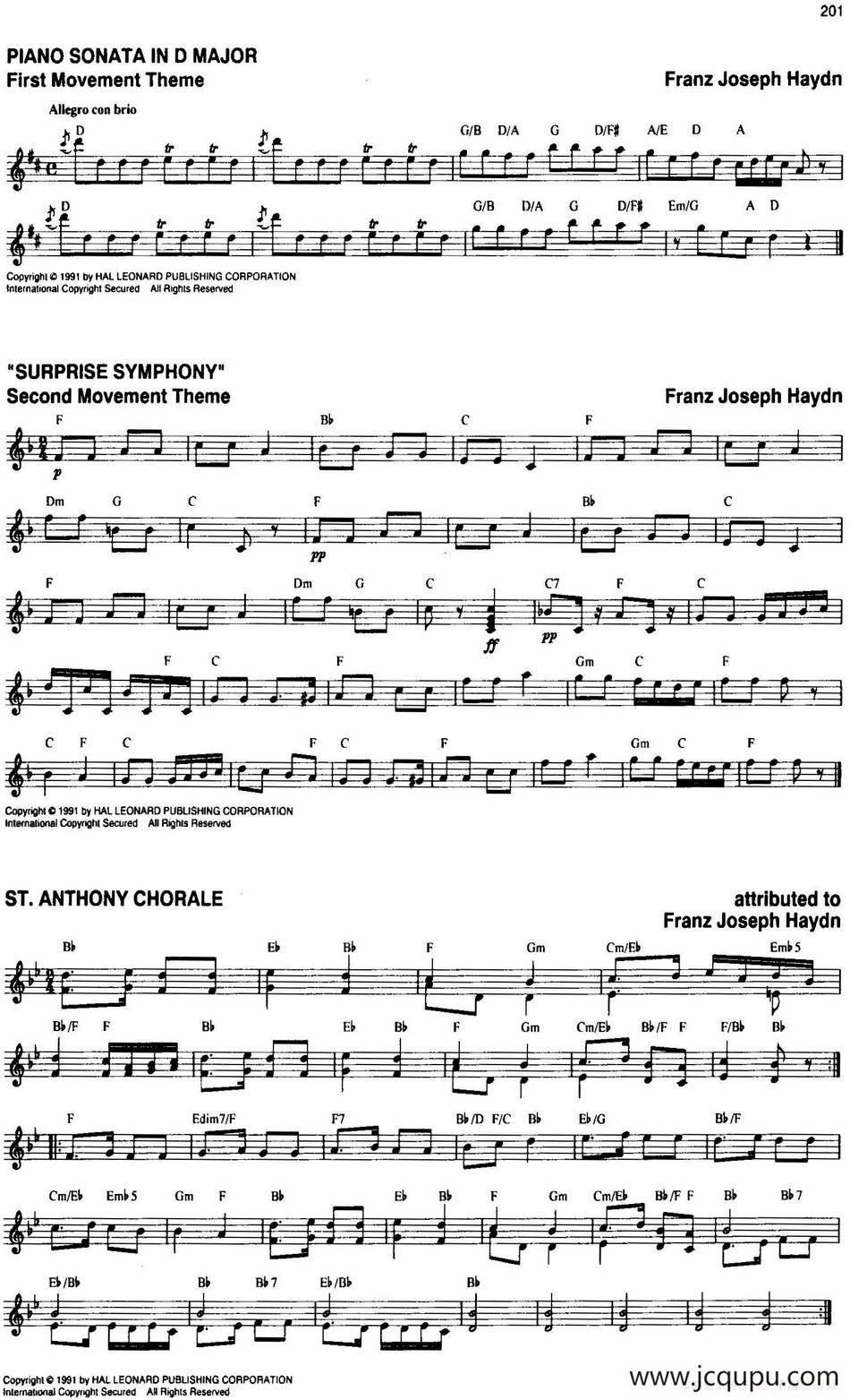 The Real Little Classical Fake Book（P201-220）简谱