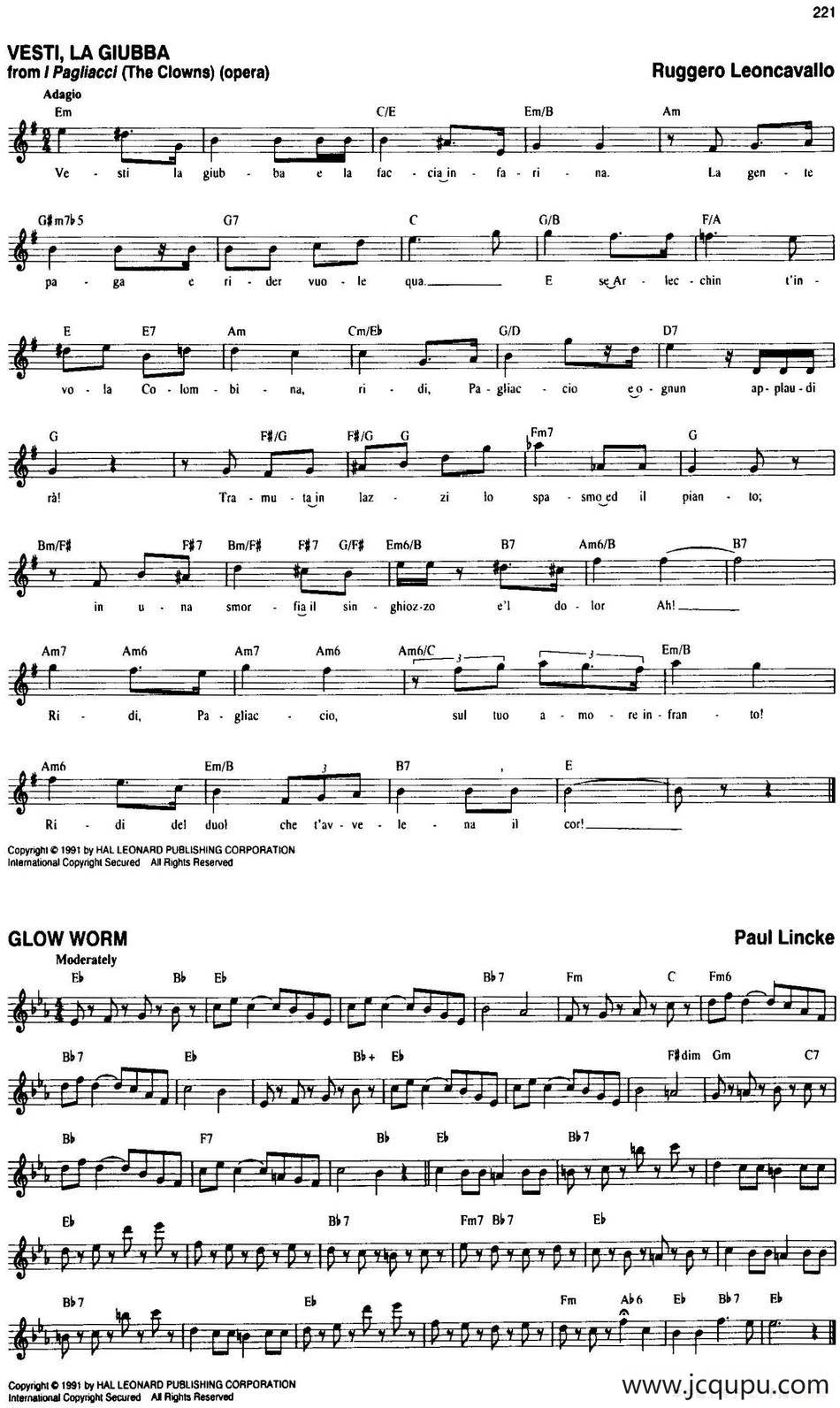 The Real Little Classical Fake Book（P221-240）简谱