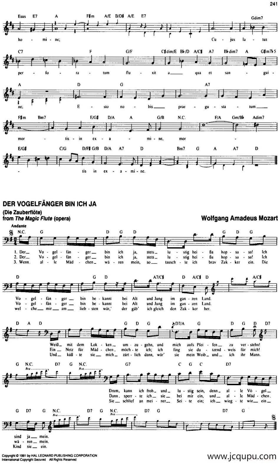 The Real Little Classical Fake Book（P241-260）简谱