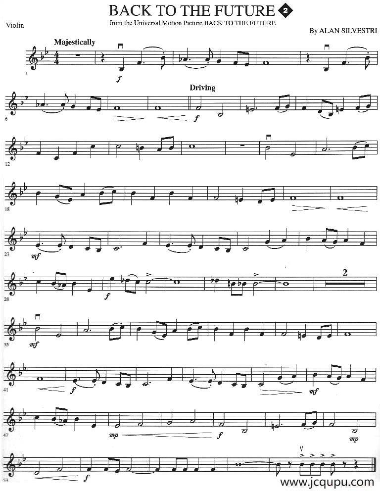 BACK TO THE FUTURE简谱