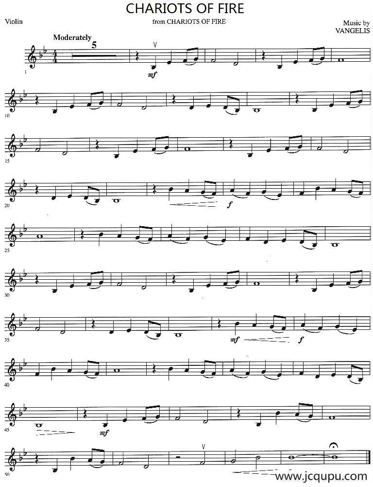 CHARIOTS OF FIRE简谱