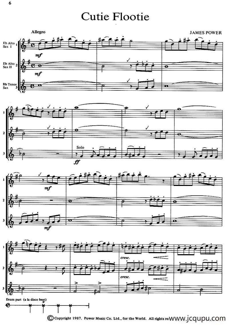 Cutie Flootie（三重奏）简谱