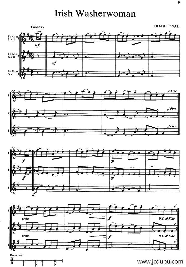 Irish Washerwoman（三重奏）简谱