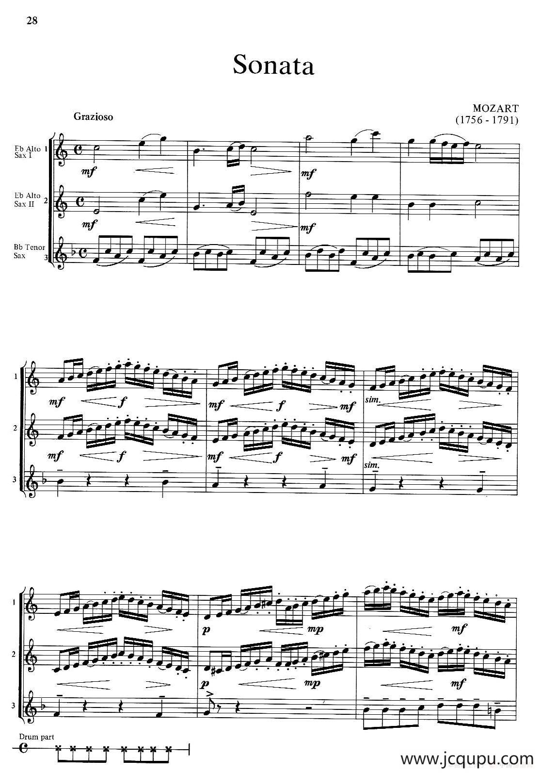 Sonata（三重奏）简谱