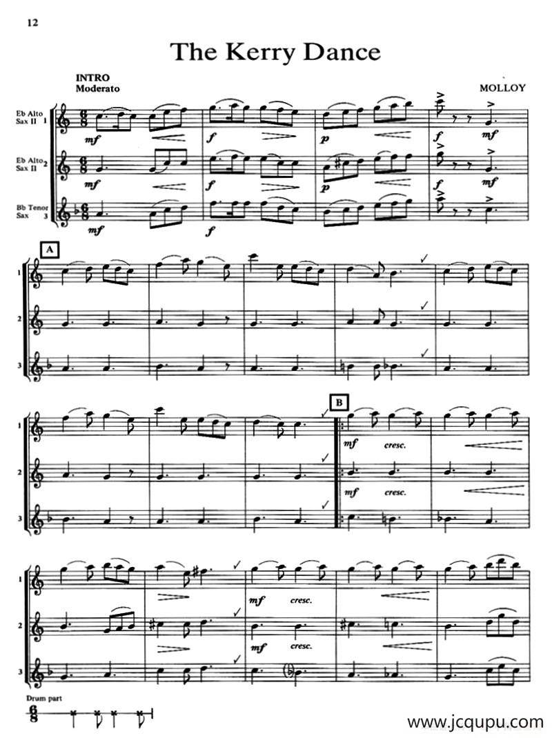 The Kerry Dance（三重奏）简谱