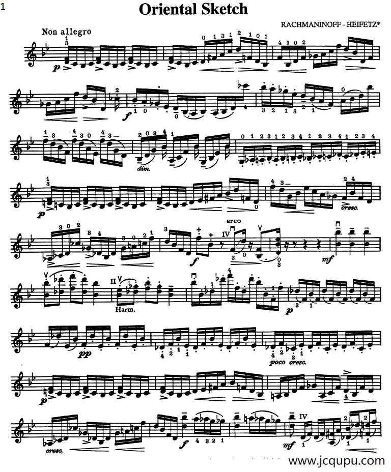 Oriental Sketch简谱