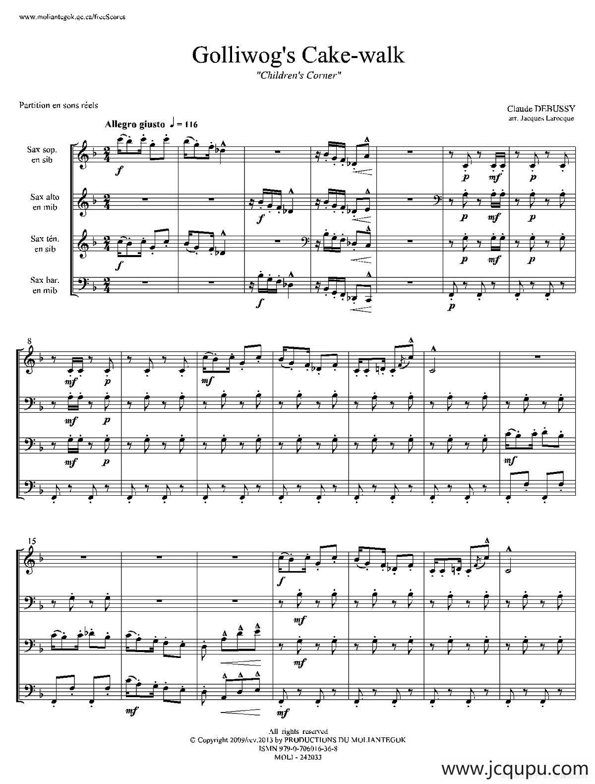 木偶步态舞（四重奏总谱）简谱