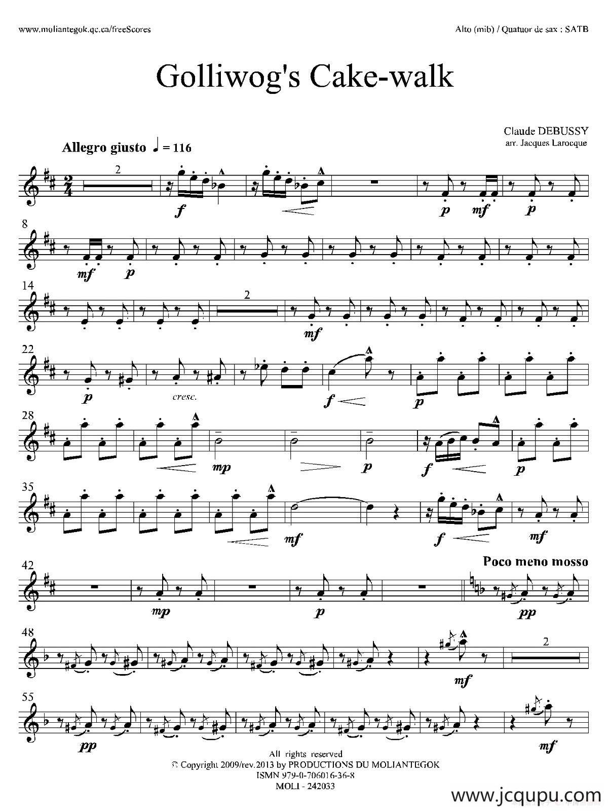 木偶步态舞（四重奏中音萨克斯分谱）简谱