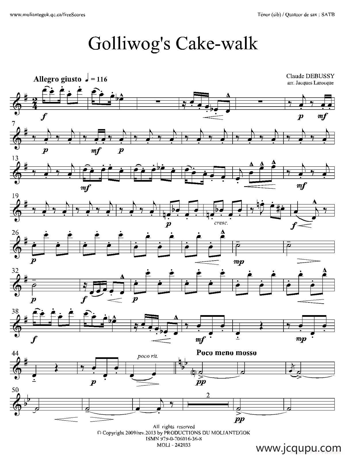 木偶步态舞（四重奏次中音萨克斯分谱）简谱