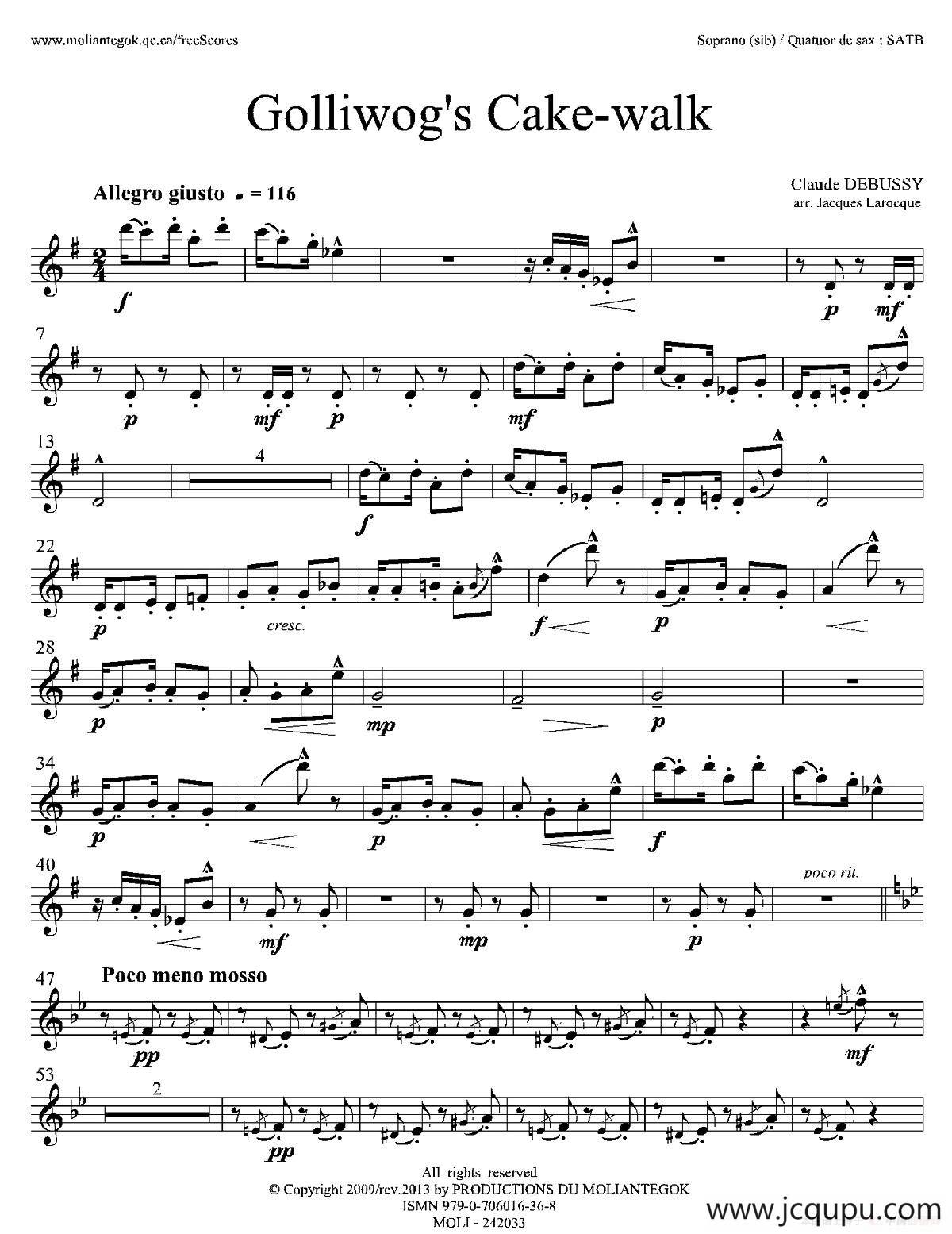 木偶步态舞（四重奏高音萨克斯分谱）简谱