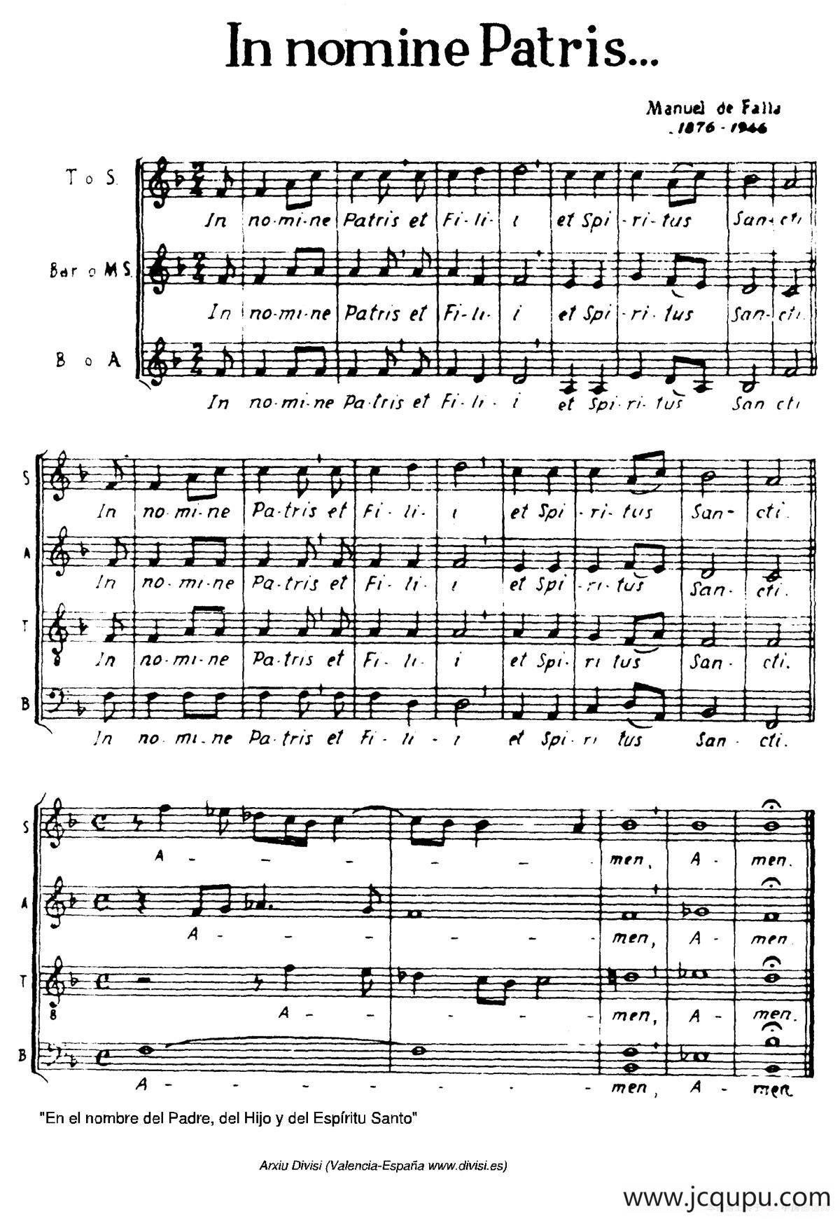 In nomine patris…（三重奏）简谱